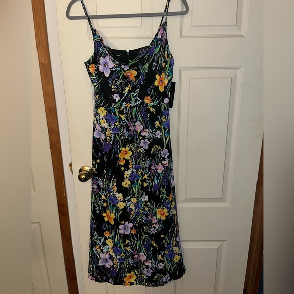 NWT Lulu’s Blooming Beauty Floral Cowl Neck Midi Dress - Picture 2 of 6